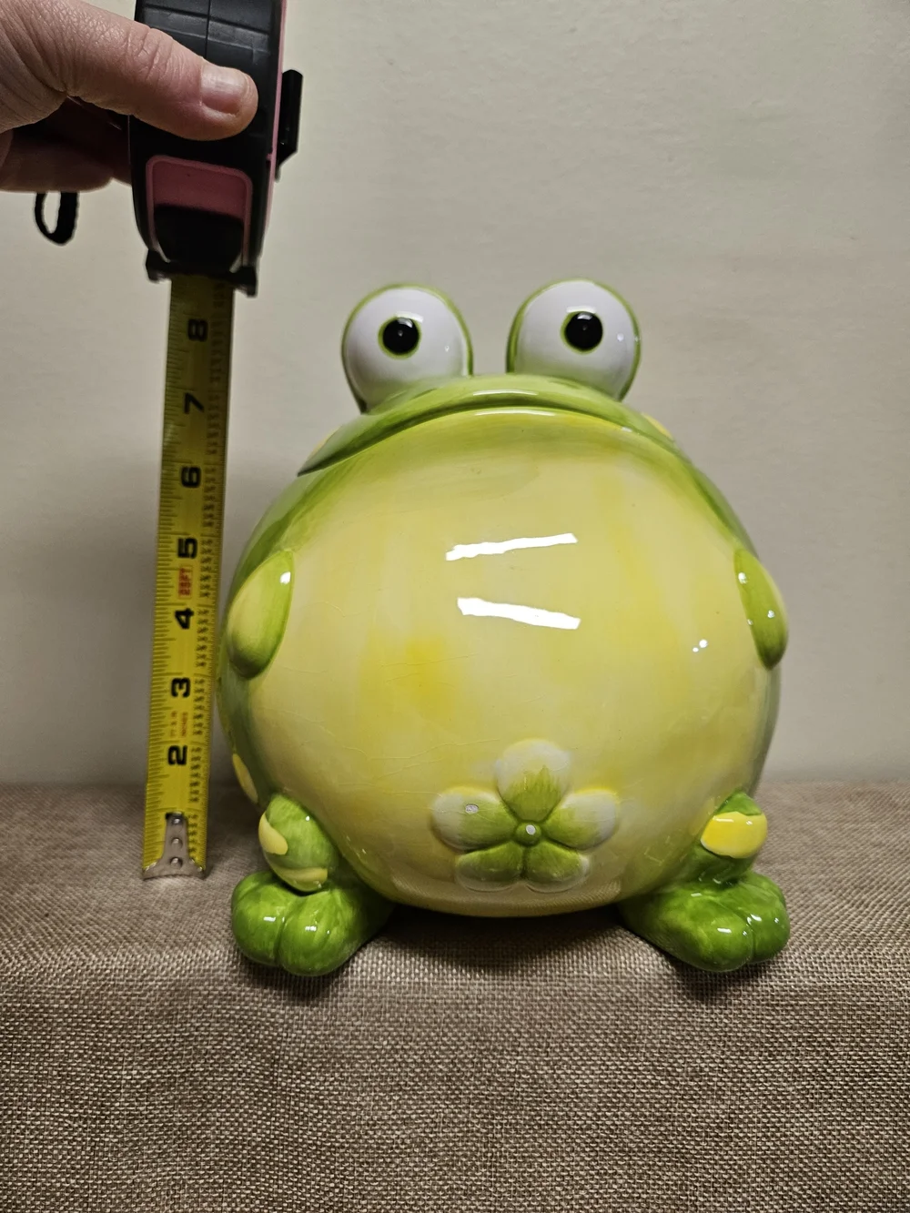 Toby Toad Ceramic Frog Cookie Jar